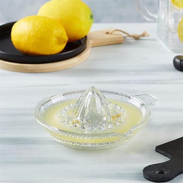 Glas Manuell Orange Squeezer Extractor Kökstillbehör transparent 14*13*7cm