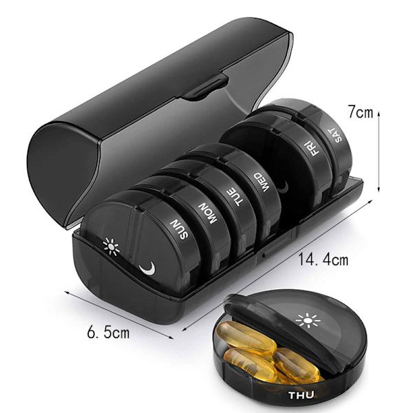 7 Days Pill Box Organizer Plastförvaringsboxbehållare