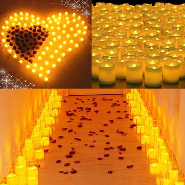 24st/ set Flameless LED Candle Creative wishing led värmeljus C Varmljus 24st