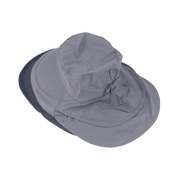 Hästsvans Hål Visir Hattar Summer Bucket Hats för kvinnor Army green Light gray