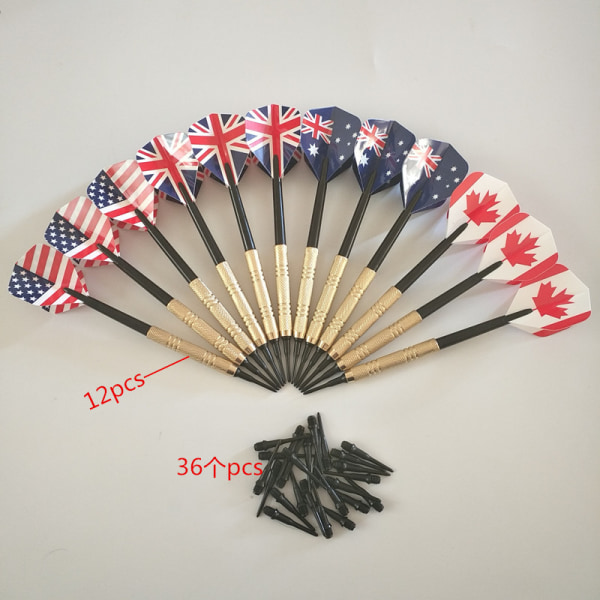 12 st Professional Soft Tip Dart Set med extra spets
