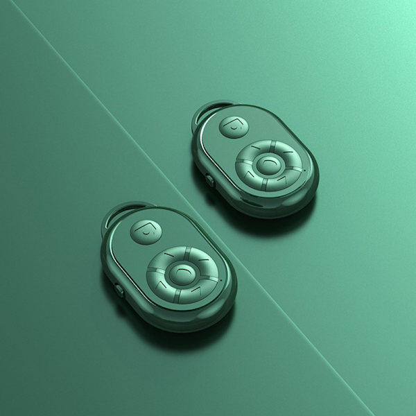 Bluetooth fjärrkontroll för videokamera för iPhone Android Svart Green