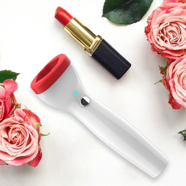 Silikon Electric Lip Plump Enhancer Beauty Care Tool vit+röd 90*150*50mm