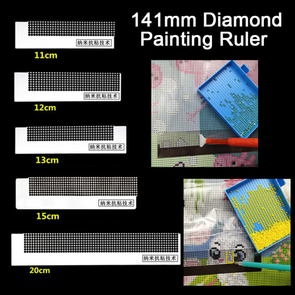141MM diamantnät linjal Form Form Form Broderi Pai C