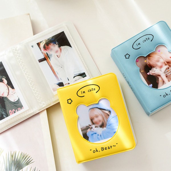 3 tums Kpop Idol Card Binder Fotoalbum Namnkort Bokkort Pink S Blue L