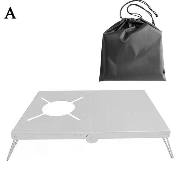 Bärbar utomhusspis hopfällbart campingbord svart sliver