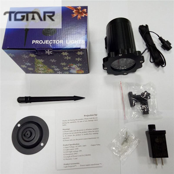 Mini LED Christmas Snowflake Projector Light med fjärrkontroll no remote control