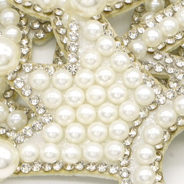 5 st broderade lappar Shiny Crown Queen Shape Diy
