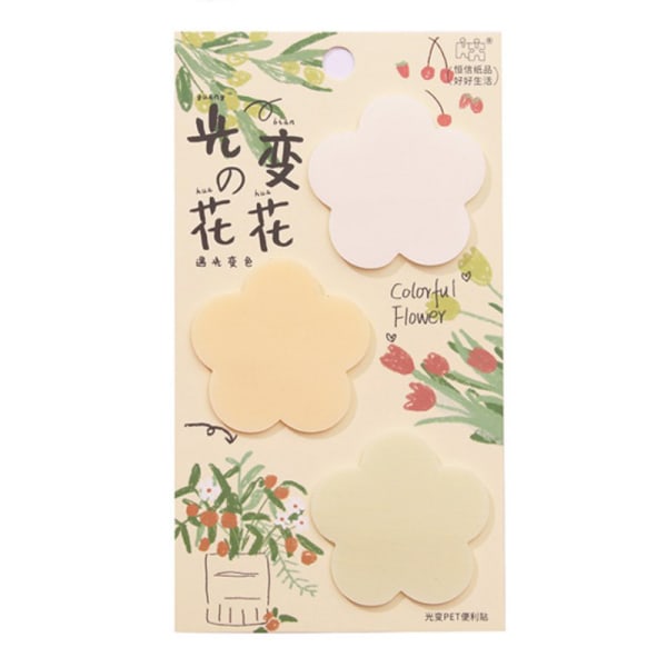 Transparent PET Sticky Note Color Flower Stickers