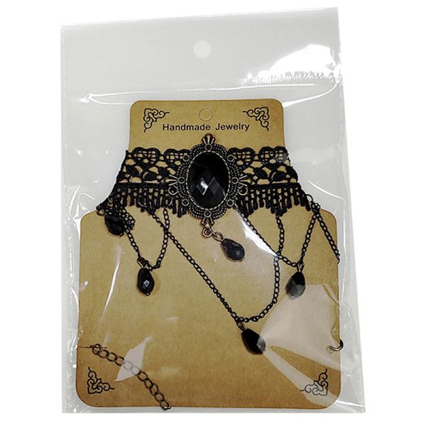 Gothic Chokers Steampunk Black Lace Choker Halsband Gothic