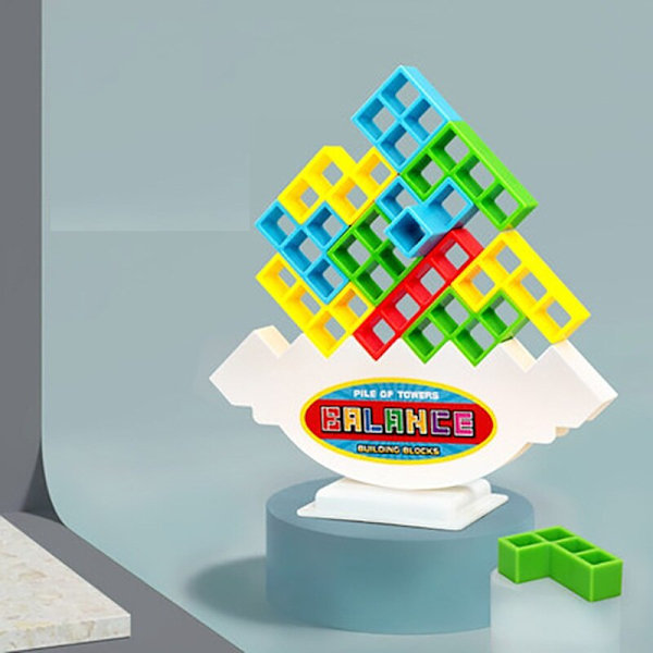 Pussel 3D Block Tetris Balansblock Brädspel Leksaker färgglada