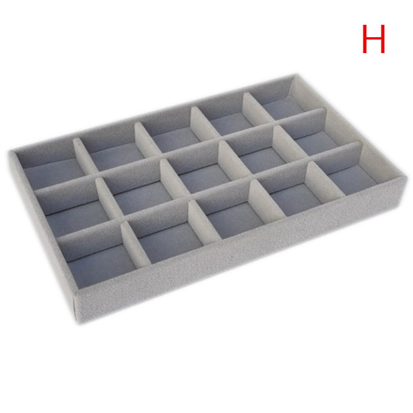 Sammet Box Smycken Förvaring Sammet Box Ring Örhängen Halsband C H