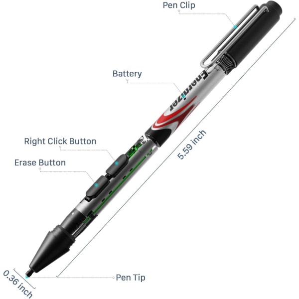 Stylus Penna för Microsoft Surface, USB laddning, Match Surface