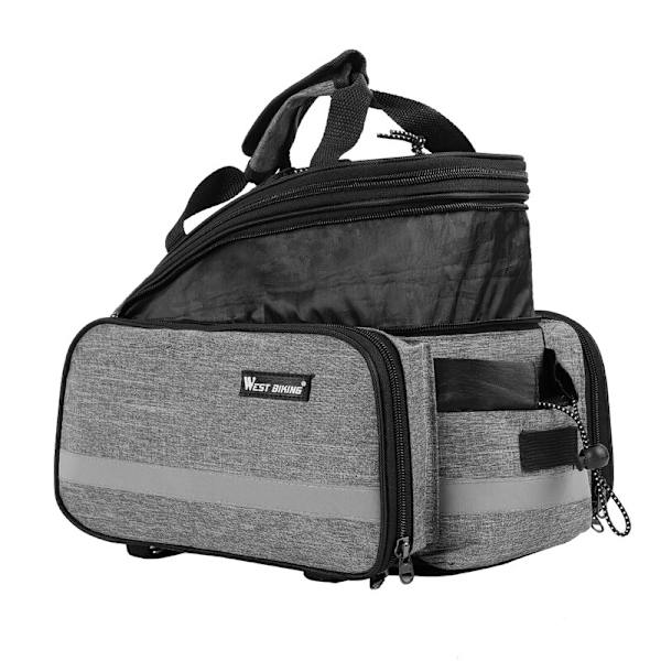 Cykel Trunk Bagageväska Bärare Sadel grå 30*23*17cm gray