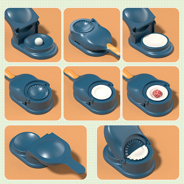 2-i-1 Dumpling Mould Printing Dumpling Skin Maker grön yellow