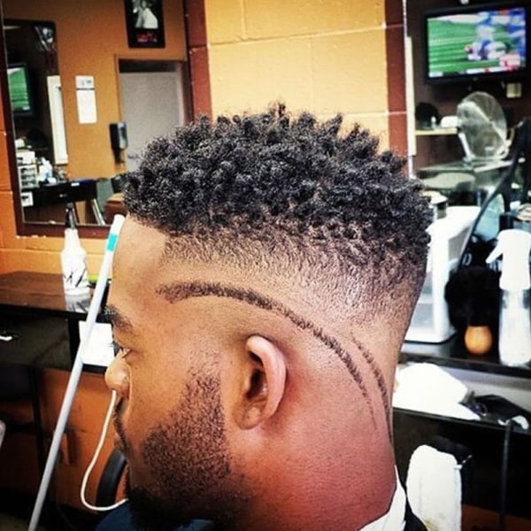 Black Man Hair Braider Twist Sponge Fir Afro Dreadlocks Curl Br Losowy färg en one size