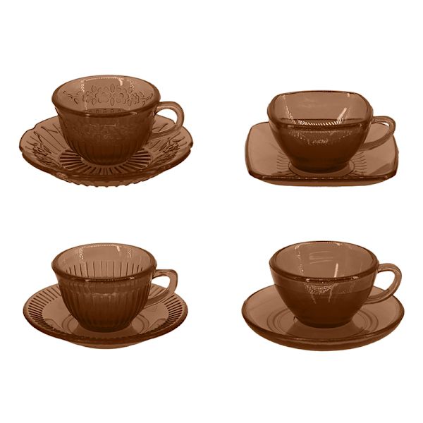 1Set Dockhus Miniatyr Tekopp Fat Kaffekopp Modell Gul Coffee
