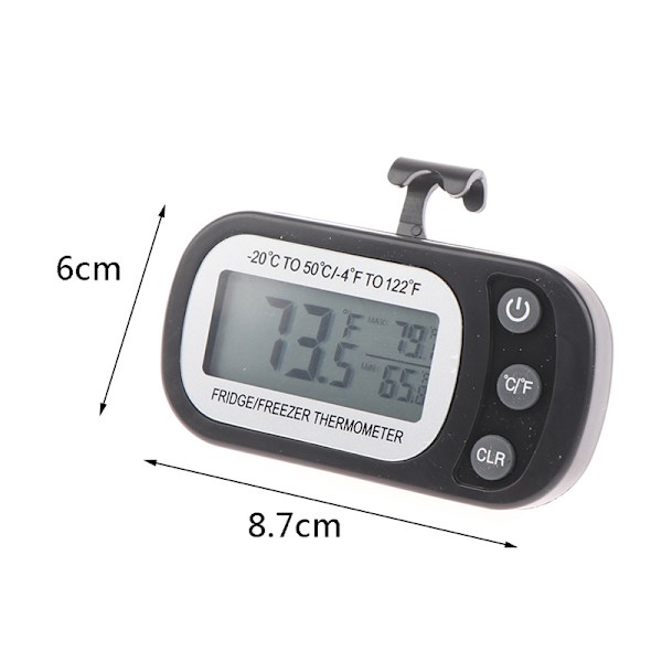 Elektronisk digital kyltermometer Svart