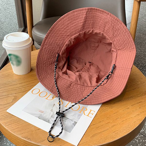 Sommarhatt Vattentät Bucket Hats Vikbar Justerbar Röd Gray