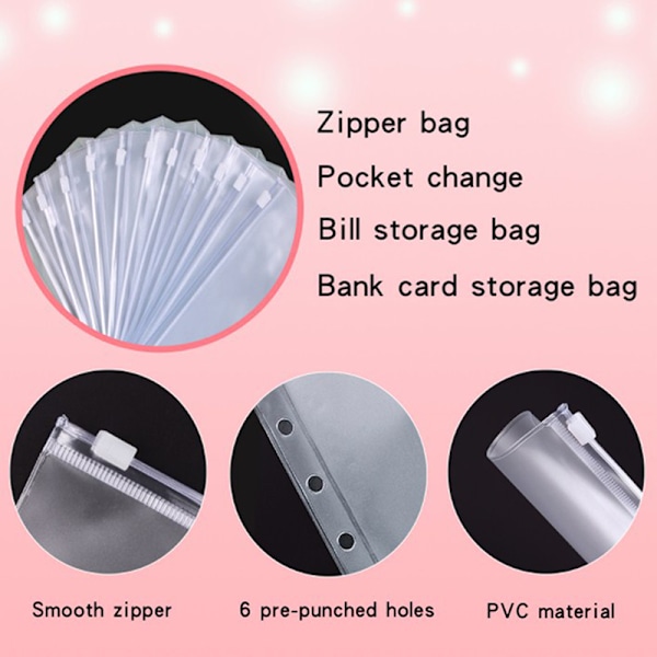 A6 Budget Pärm Kontantkuvert Planner System Organizer med Bu Style2 A7 Style2 A3