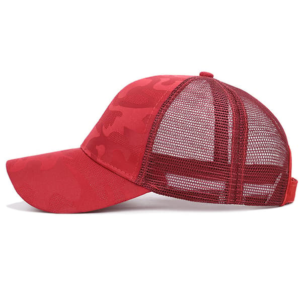 Hästsvans för damer Cap Mesh Camouflage Sommarfritid Si Pink one size
