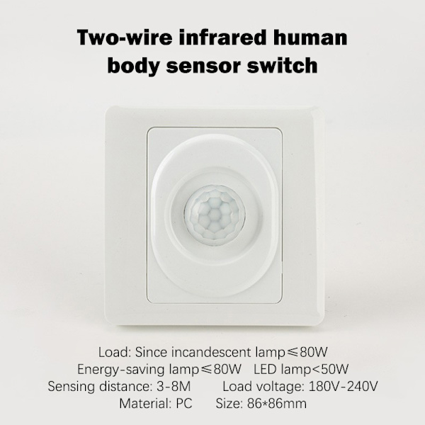 220V PIR Rörelsesensor Ljusbrytare Infraröd Smart Switch
