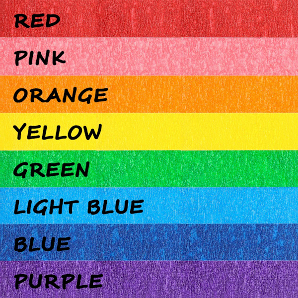 Färgad tejp för Craft, 8 rullar Rainbow Color