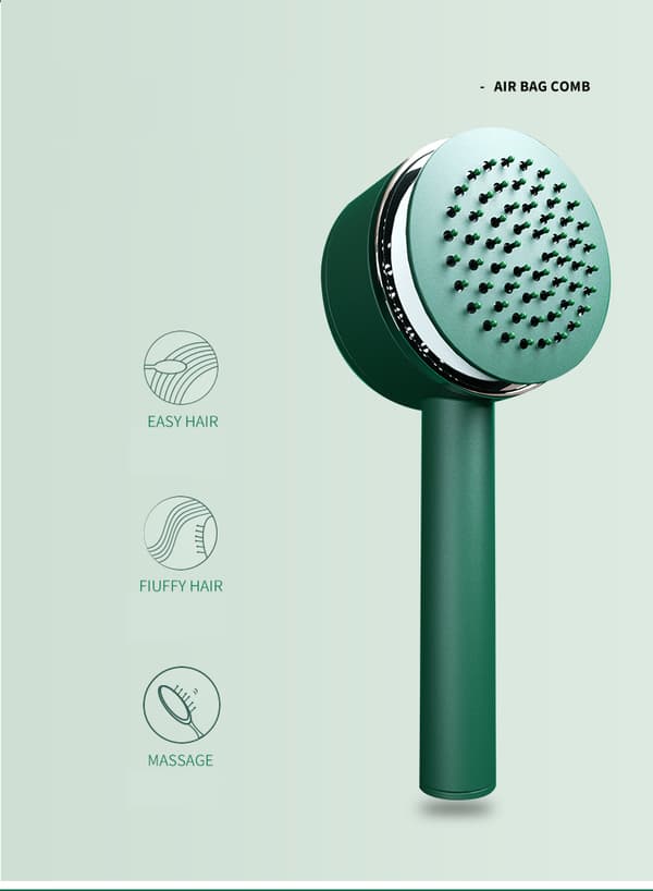 Fleeciness curl luftkudde massera en kam vit white