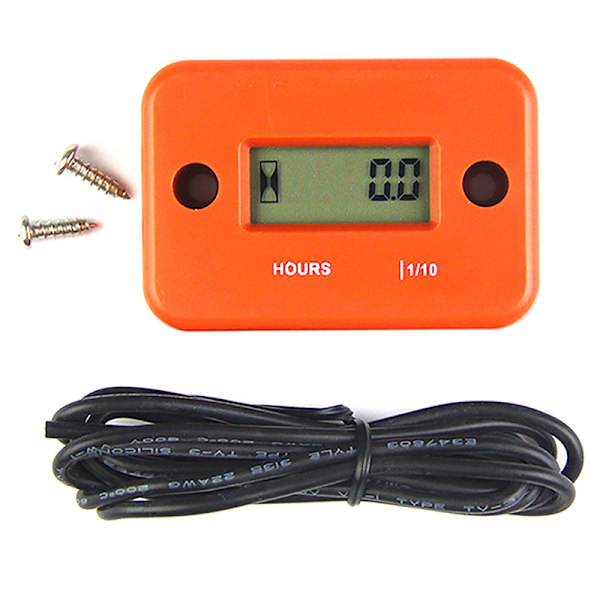 1Set Motocross LCD Motor Timer Elektronisk Varvräknare Timmete Svart Orange