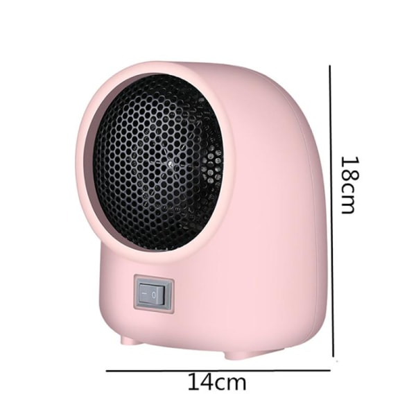 Mini elektrisk varmfläkt snabbfläkt vit 18 * 14 * 11cm pink