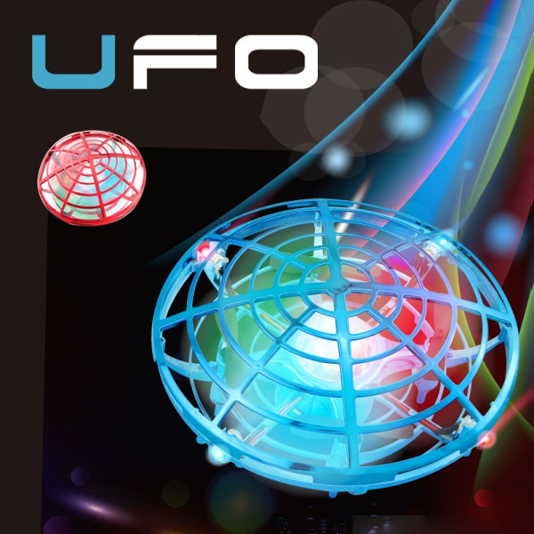 UFO med gest sensor drone barnleksak blå med fjärrkontroll red no remote control