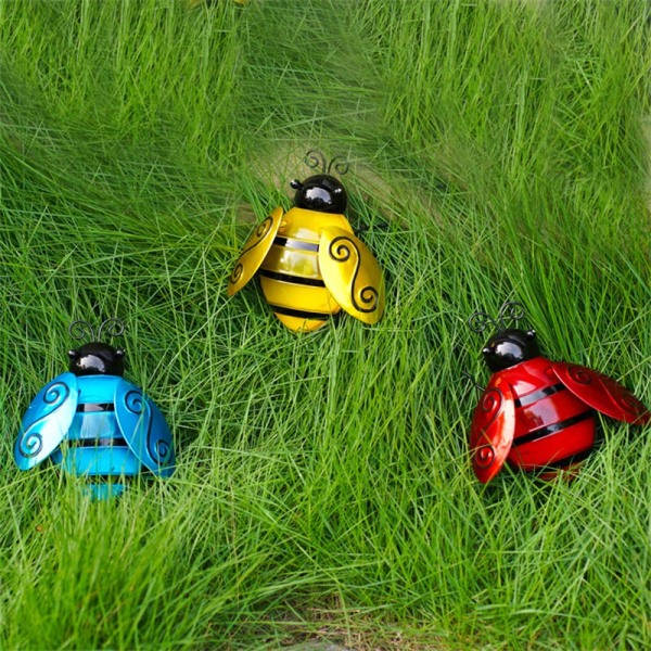 Ny Solar Bee Light Söt Honey Bee Led Lawn Dekorativ Lampa röd 15*11*8cm yellow