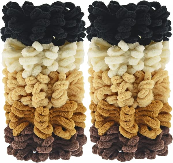 10 st Neutral Color Scrunchies