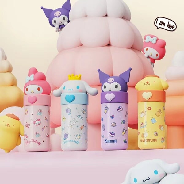 Sanrio Anime Character Portable Water Cup i rostfritt stål Pudding dog My Melody