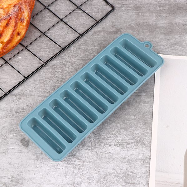 1 st långremsa silikon form bricka Ice Cube Mould Grå Blue