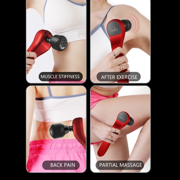 Mini Fascia Tool Vibration Muscle Relaxing Massager röd 19*14*5cm red