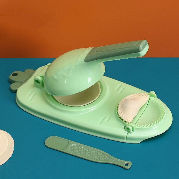 2 i 1 Dumpling Maker Kit med Dumpling Form & Dumpling Wrapper Press gul