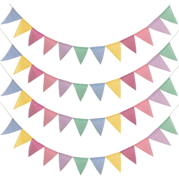 Bunting Banner, 13 fot Burlap Vimpel Flagga, Tyg