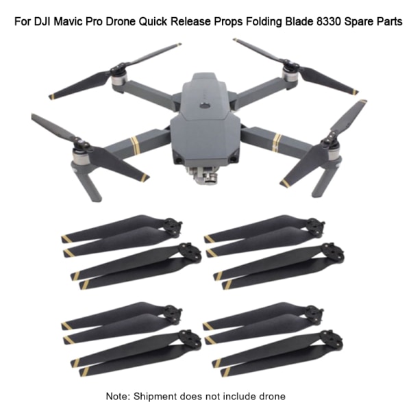 2:a 8330 Propeller DJI Mavic Pro Drone Folding Quick Release P guld en one size