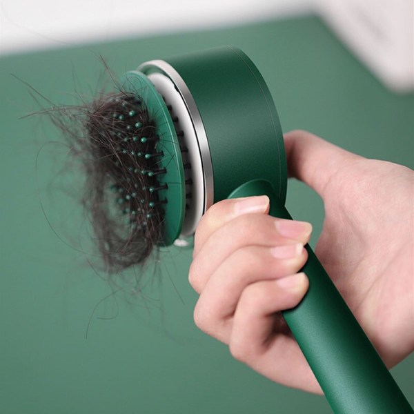 Fleeciness curl luftkudde massera en kam vit green