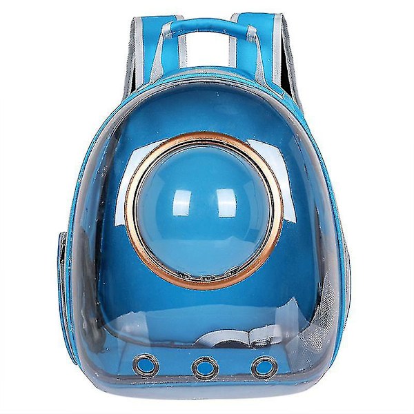 Bärbar väska Transparent Space Kapsel Ryggsäck Katt Ryggsäck Katt Skolväska Stor kapacitet Gtay Blue