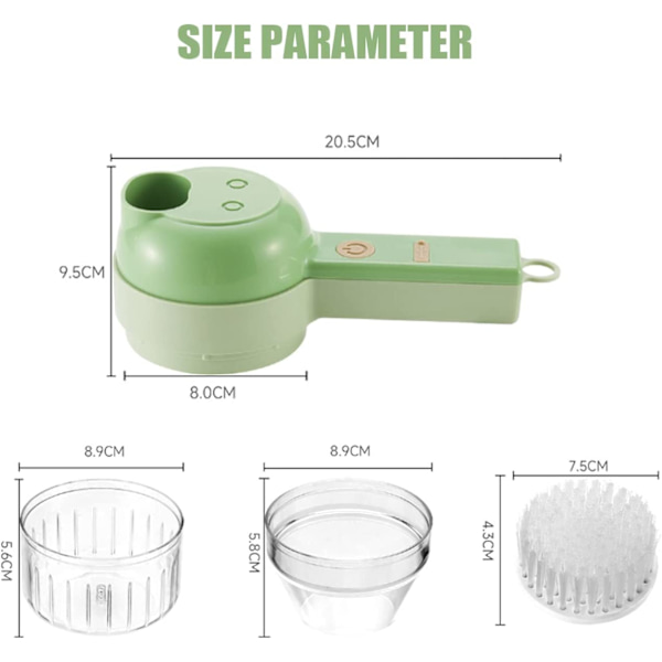4 i 1 bärbar elektrisk set