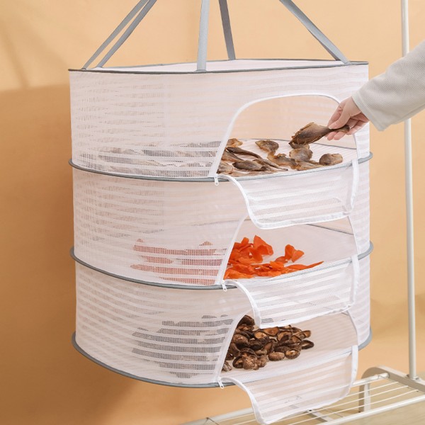 Vikbar örttorkställ Multipurpose fiskfrukttorkhållare för inomhus utomhus Four Layer 1 Layer