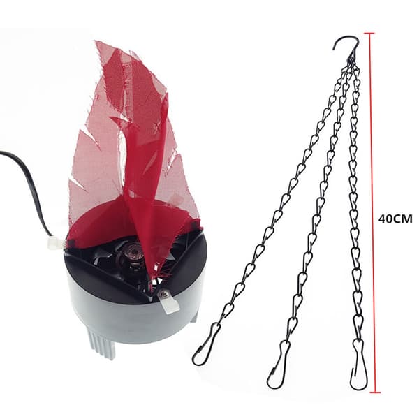 Simulerad 3D Fire Flame Lighting Hängande Fire Pit Lamp röd 2st 1pc