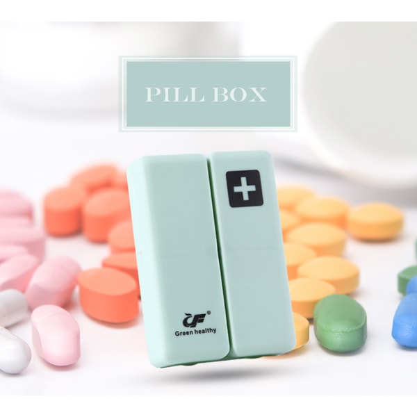 Vikbar resemedicinhållare Pill Box Case blå 7x2,5x10cm pink