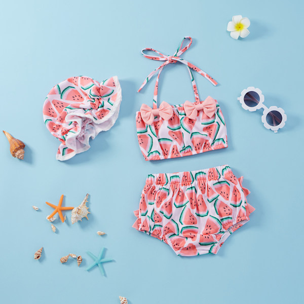 Baddräkt för toddler flickor Baby flickor baddräkt Bikini Set Baddräkt