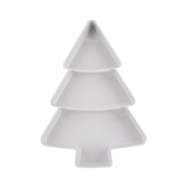 Söt julgransformad godisbricka Köksmaterial rosa white