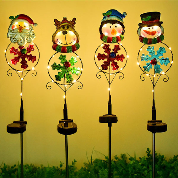 2-pack Solar Garden Lights Utomhusdekor santa Elk