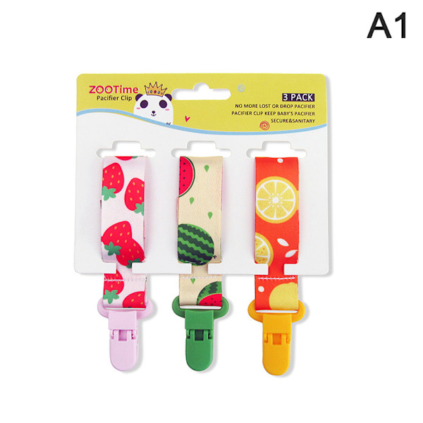 3:a/ set tecknad baby nappkedja nippelhållare A2 A1