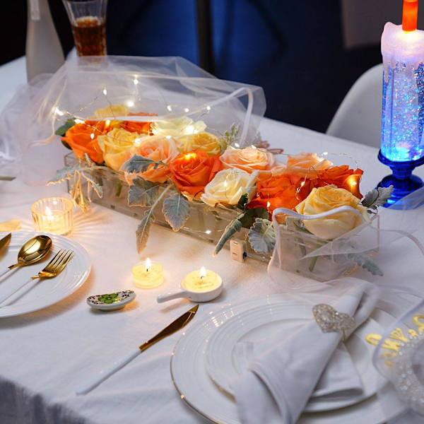 Klar akryl blomvas rektangulär blommor Mittpunkt för Din Transparent 60*10*6,5cm Transparent 60*10*6.5cm